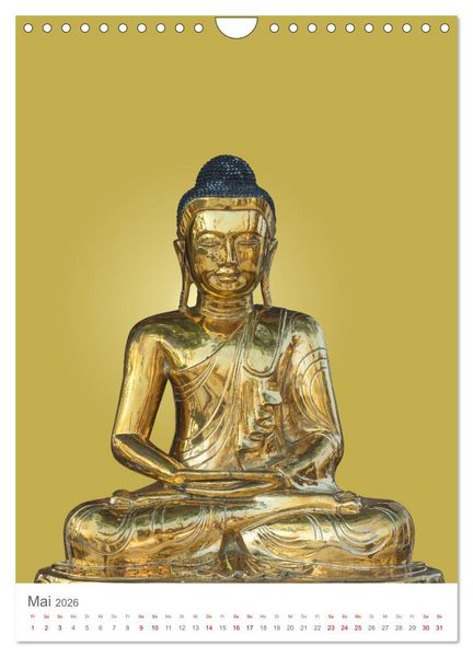 Produktbild: Buddha tr&auml;gt Gold (Wandkalender 2026 DIN A4 hoch), CALVENDO Monatskalender