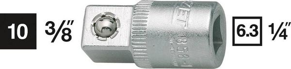 Produktbild: Vergr&ouml;&szlig;erungsst&uuml;ck 858-1 Antr.1/4 Zoll Abtrieb 3/8 Zoll L.26,5mm HAZET