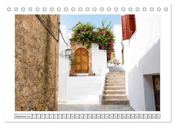 Produktbild: Rhodos, eine Sonneninsel (Tischkalender 2026 DIN A5 quer), CALVENDO Monatskalender