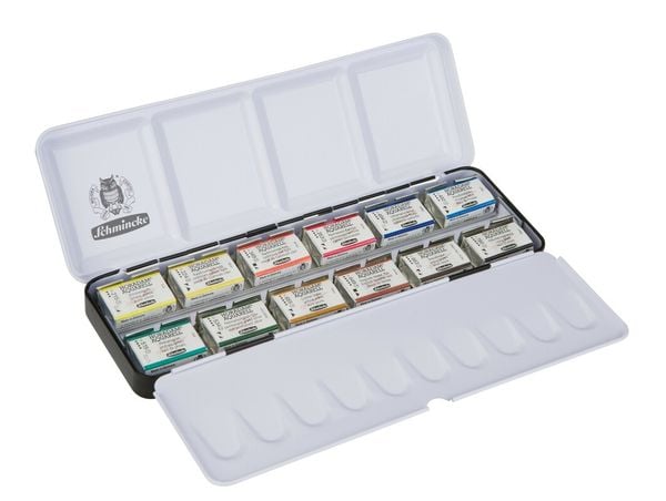 Produktbild: Schmincke Horadam Aquarell, Metallkasten, 12 x 1/1 N&auml;pfchen