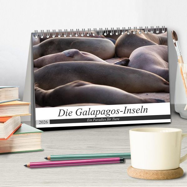 Produktbild: Galapagos-Inseln - Ein Paradies f&uuml;r Tiere (Tischkalender 2026 DIN A5 quer), CALVENDO Monatskalender