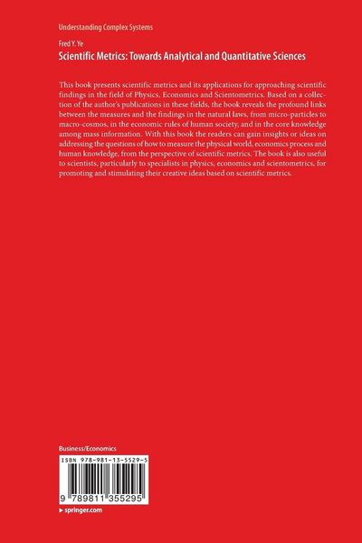 Produktbild: Scientific Metrics: Towards Analytical and Quantitative Sciences