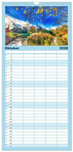 Produktbild: Familienplaner 2026 - Blickfang Darmstadt! mit 5 Spalten (Wandkalender, 21 x 45 cm) CALVENDO