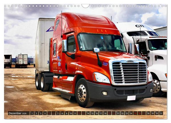 Produktbild: Amerikanische Lastwagen - Trucks (Wandkalender 2026 DIN A3 quer), CALVENDO Monatskalender