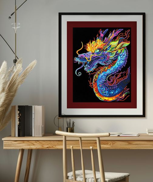 Produktbild: DIAMOND DOTZ - Diamond Painting Neon Drache