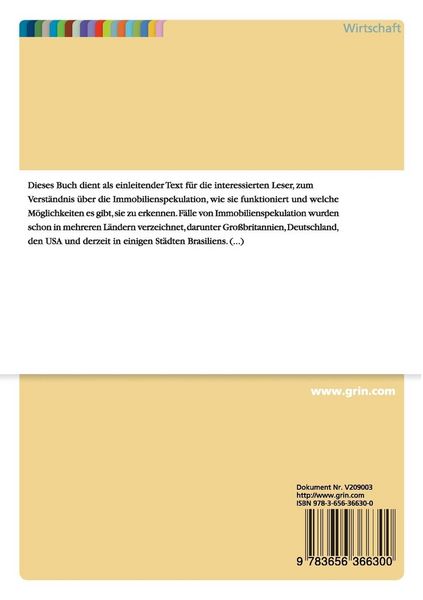 Produktbild: Immobilienspekulation: Indizes, Ursachen und Gegenma&szlig;nahmen