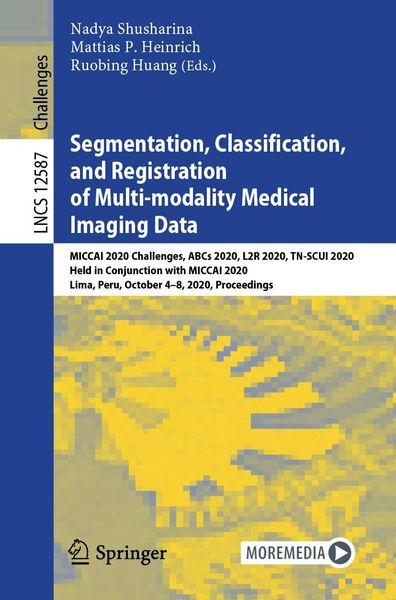Produktbild: Segmentation, Classification, and Registration of Multi-modality Medical Imaging Data