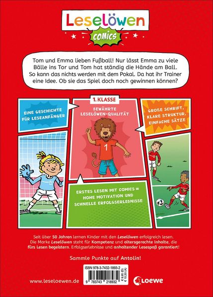 Produktbild: Lesel&ouml;wen Comics 1. Klasse - Fu&szlig;ball, Tore, gro&szlig;e Tr&auml;ume