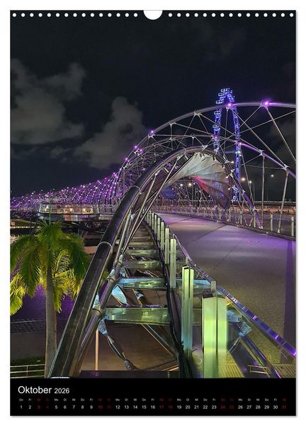Produktbild: Singapur - Faszinierende Lichterwelt Marina Bay (Wandkalender 2026 DIN A3 hoch), CALVENDO Monatskalender