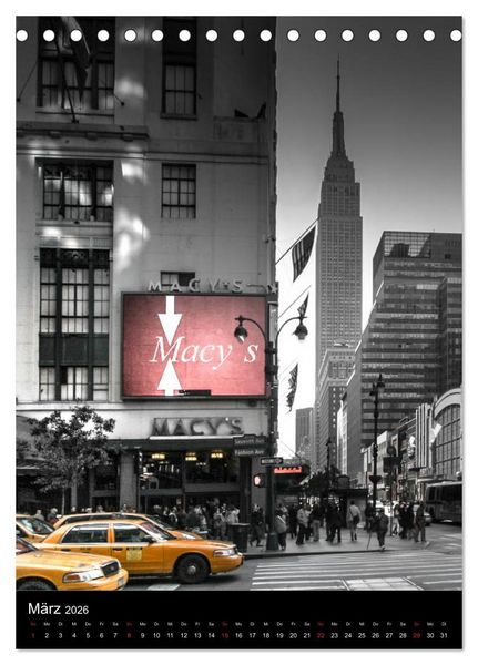 Produktbild: New York City - Color Glow Edition (Tischkalender 2026 DIN A5 hoch), CALVENDO Monatskalender