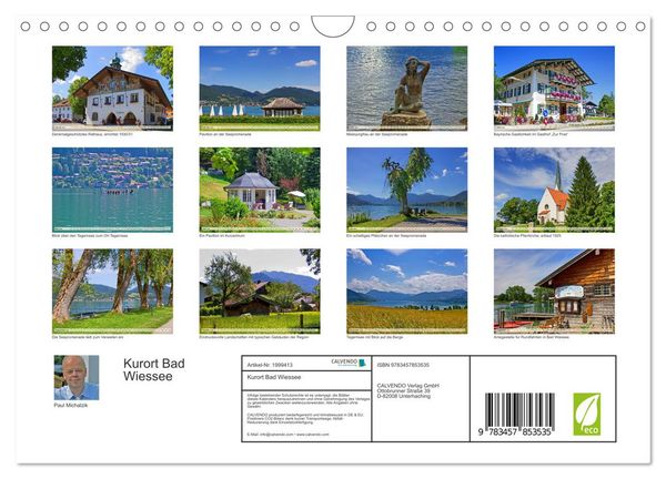 Produktbild: Kurort Bad Wiessee (Wandkalender 2026 DIN A4 quer), CALVENDO Monatskalender