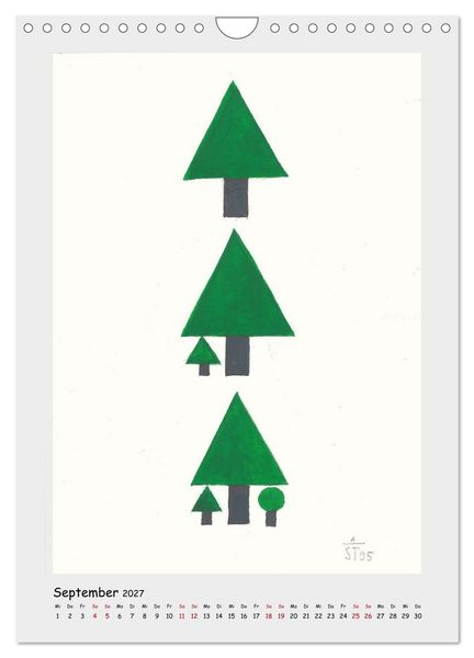 Produktbild: Anton Stankowski. B&auml;ume (Wandkalender 2027 DIN A4 hoch), CALVENDO Monatskalender