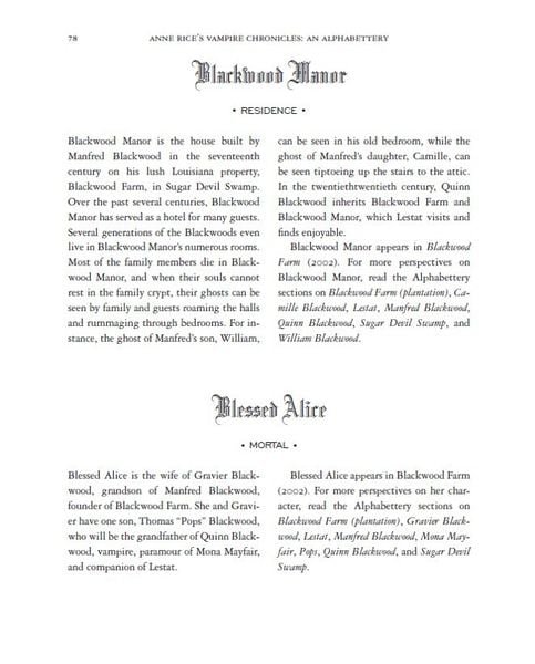 Produktbild: Anne Rice's Vampire Chronicles An Alphabettery