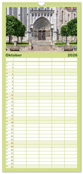 Produktbild: Familienplaner 2026 - M&uuml;hlhausen in Th&uuml;ringen mit 5 Spalten (Wandkalender, 21 x 45 cm) CALVENDO