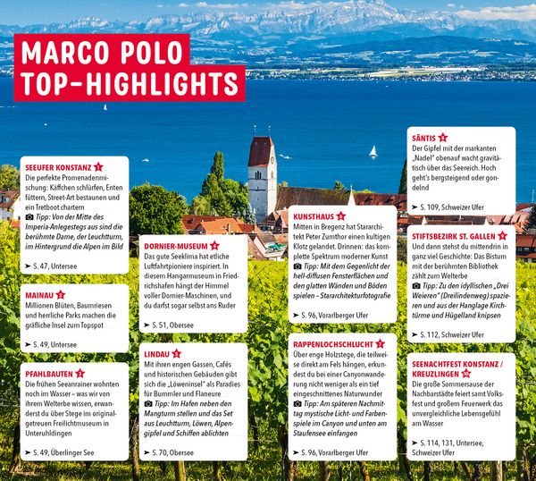 Produktbild: MARCO POLO Reisef&uuml;hrer Bodensee