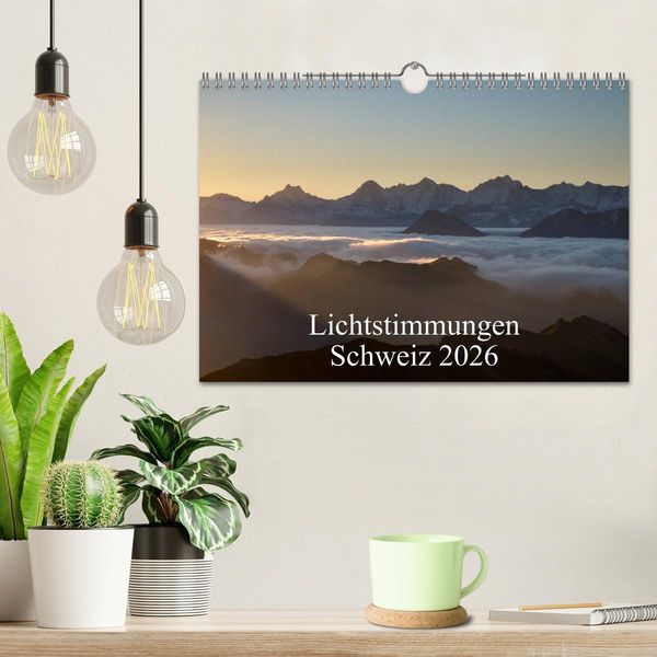 Produktbild: Lichtstimmungen Schweiz 2026 (Wandkalender 2026 DIN A4 quer), CALVENDO Monatskalender