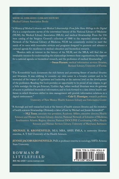 Produktbild: History of Medical Libraries and Medical Librarianship