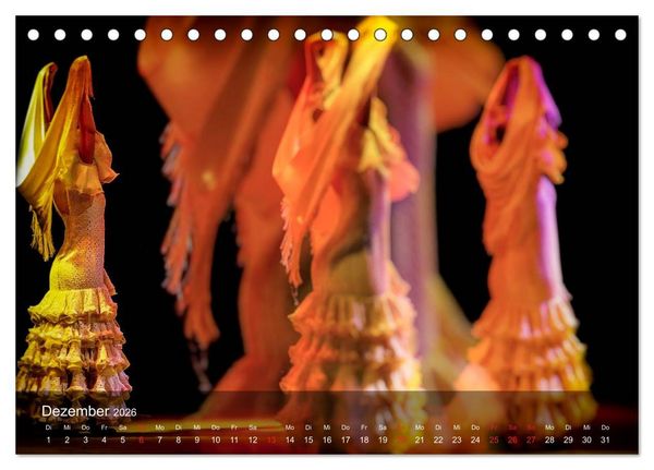 Produktbild: Flamenco - Tanz der Leidenschaft (Tischkalender 2026 DIN A5 quer), CALVENDO Monatskalender