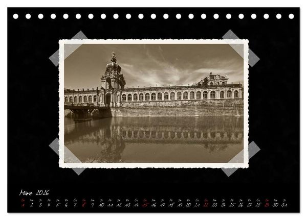 Produktbild: Dresden - Ein Kalender mit Fotografien wie aus einem alten Fotoalbum (Tischkalender 2026 DIN A5 quer), CALVENDO Monatskalender