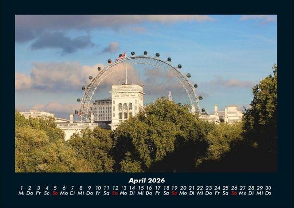 Produktbild: London 2026 Fotokalender DIN A4