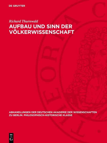 Produktbild: Aufbau und Sinn der V&ouml;lkerwissenschaft