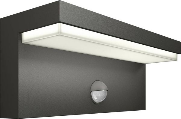 Produktbild: Philips LED Bustan 8720169257399 LED-Au&szlig;enwandleuchte mit Bewegungsmelder LED 3.8 W Anthrazit