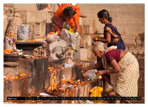 Produktbild: Indien - Varanasi (hochwertiger Premium Wandkalender 2026 DIN A2 quer), Kunstdruck in Hochglanz