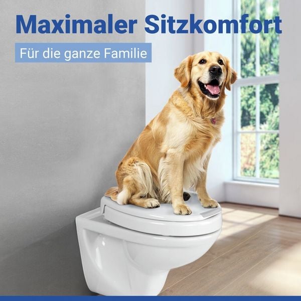 Produktbild: WC Sitz Mod. Secura Comfort, mit 5 cm Sitzerh&ouml;hung, belastbar bis 200 kg