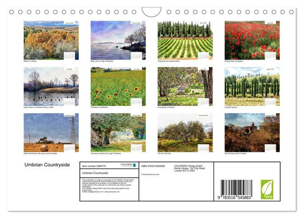 Produktbild: Umbrian Countryside (Wall Calendar 2026 DIN A4 landscape), CALVENDO 12 Month Wall Calendar