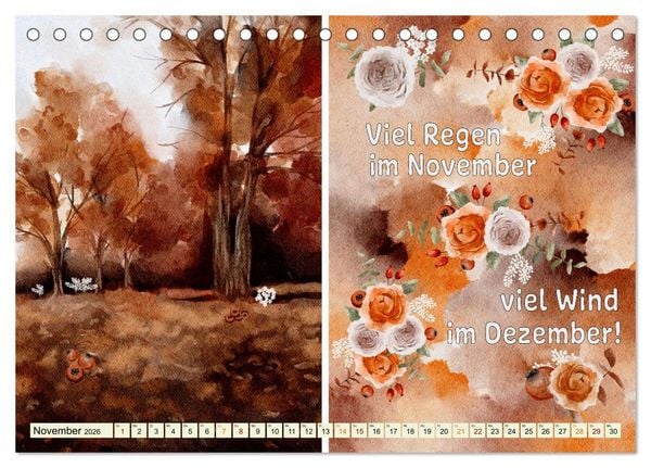 Produktbild: Regeln f&uuml;r das Wetter (Tischkalender 2026 DIN A5 quer), CALVENDO Monatskalender
