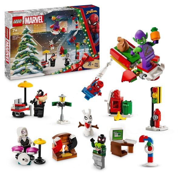 LEGO Spider-Man Adventskalender 2024, vorweihnachtliches Geschenk 76293