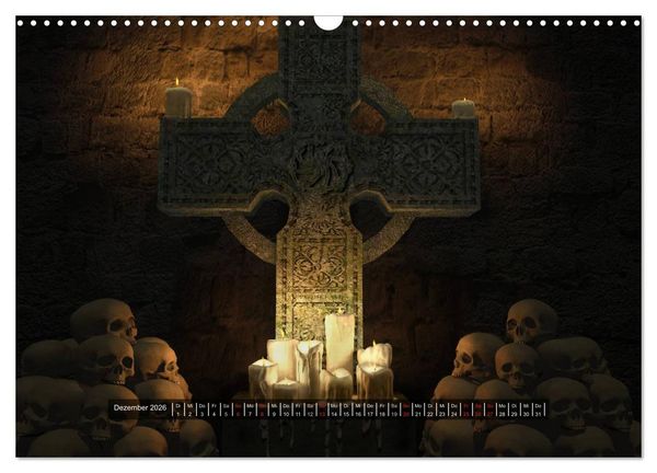Produktbild: Welten der Nacht &ndash; Gothic und Dark Art (Wandkalender 2026 DIN A3 quer), CALVENDO Monatskalender