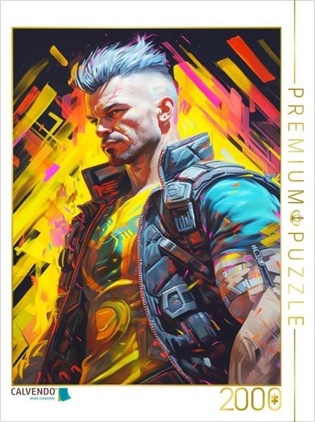 CALVENDO Puzzle Cyberpunk Mercenary | 2000 Teile Lege-Größe 90x67cm Foto-Puzzle für glückliche Stunden