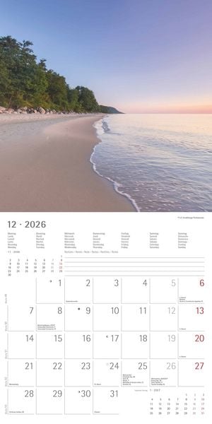 Produktbild: Summer Dreams 2026 - Broschürenkalender 30x30 cm (30x60 geöffnet) - Kalender mit Platz für Notizen - Bildkalender - Wandplaner - Alpha Edition