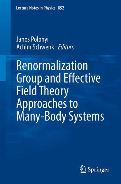 Produktbild: Renormalization Group and Effective Field Theory Approaches to Many-Body Systems