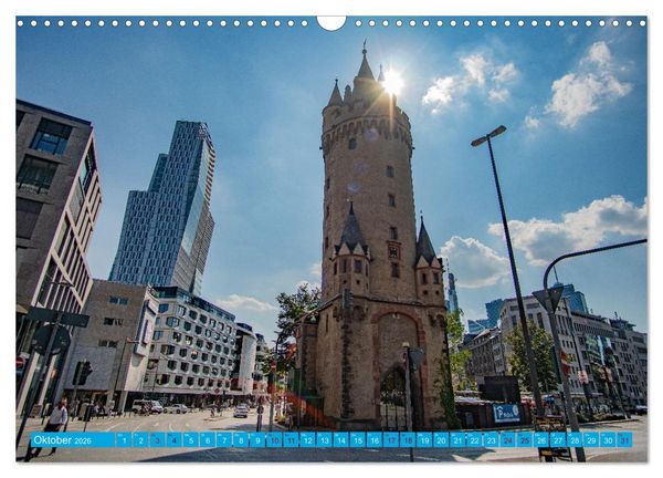 Produktbild: Towers of Frankfurt Fotokalender 2026 (Wandkalender 2026 DIN A3 quer), CALVENDO Monatskalender