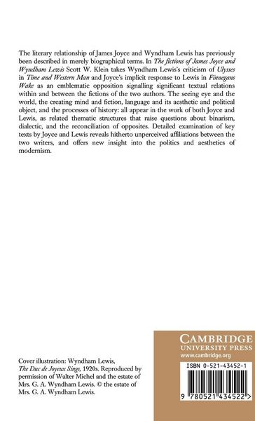 Produktbild: The Fictions of James Joyce and Wyndham Lewis