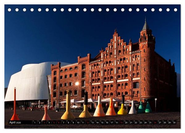 Produktbild: Deutsche Hansest&auml;dte - L&uuml;beck Wismar Rostock Stralsund (Tischkalender 2026 DIN A5 quer), CALVENDO Monatskalender