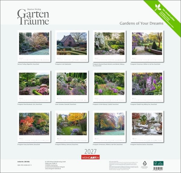 Produktbild: Gartentr&auml;ume Kalender 2027