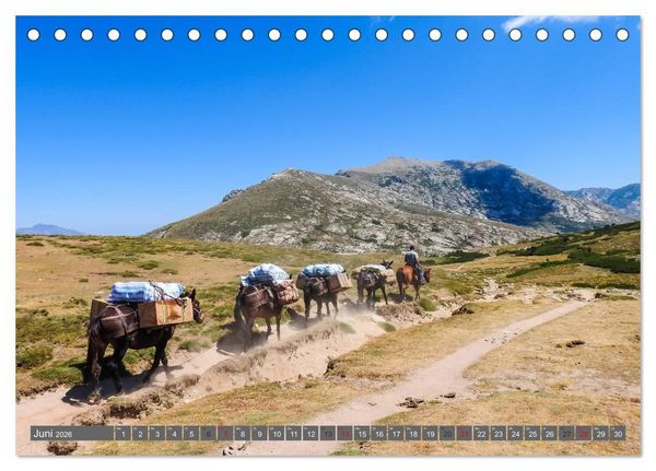 Produktbild: Weitwandern auf Korsika GR 20 (Tischkalender 2026 DIN A5 quer), CALVENDO Monatskalender