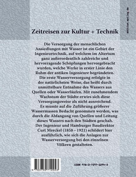 Produktbild: St&auml;dtische Wasserversorgung im Altertum