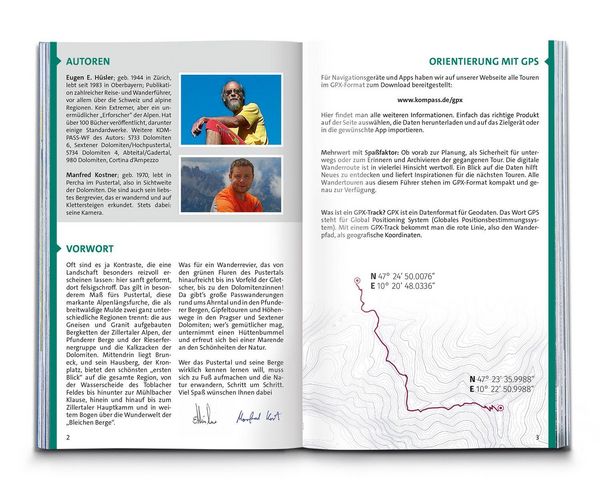 Produktbild: KOMPASS Wanderf&uuml;hrer Pustertal und seine Seitent&auml;ler, Herausragende Dolomiten, 60 Touren mit Extra-Tourenkarte