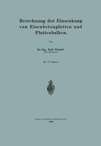 Produktbild: Berechnung der Einsenkung von Eisenbetonplatten und Plattenbalken
