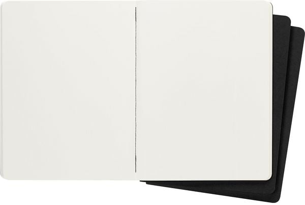 Produktbild: Moleskine Cahier Extra Large blanko schwarz. 3er Pack