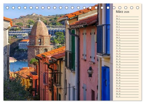 Produktbild: Collioure - Perle der Cote Vermeille (Tischkalender 2026 DIN A5 quer), CALVENDO Monatskalender
