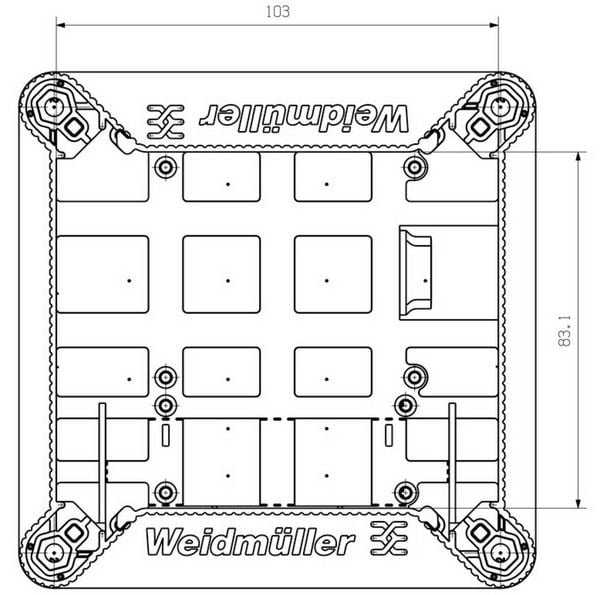Produktbild: Weidm&uuml;ller UH20-RPI-4-BASE SBC-Geh&auml;use Passend f&uuml;r (Entwicklungskits): Raspberry Pi&reg; Schwarz