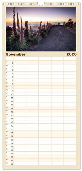 Produktbild: Familienplaner 2026 - La Palma - La Isla Bonita mit 5 Spalten (Wandkalender, 21 x 45 cm) CALVENDO