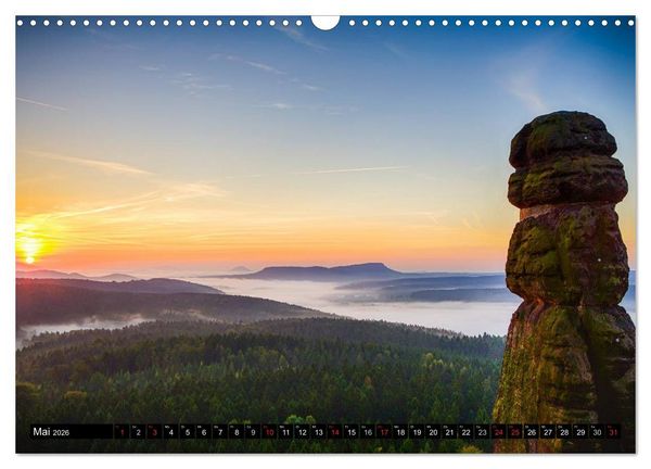 Produktbild: Nebelwelten S&auml;chsische Schweiz (Wandkalender 2026 DIN A3 quer), CALVENDO Monatskalender