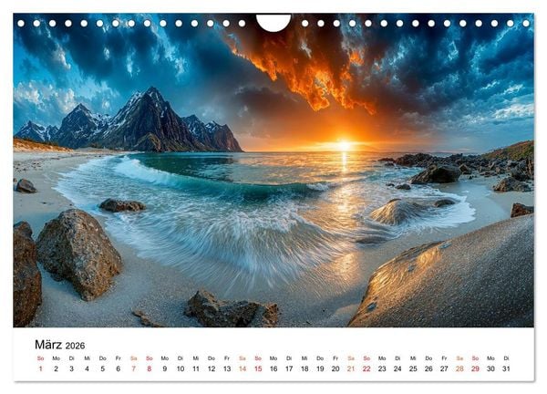 Produktbild: Lofoten - Arktische Tr&auml;ume (Wandkalender 2026 DIN A4 quer), CALVENDO Monatskalender