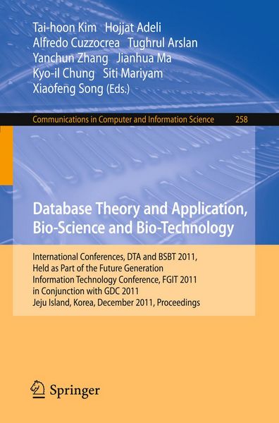 Produktbild: Database Theory and Application, Bio-Science and Bio-Technology
